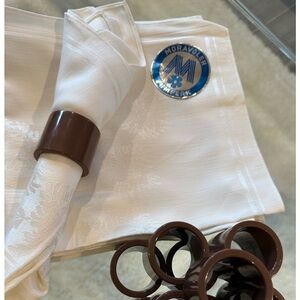 12 Napkins and 12 Napkin Rings